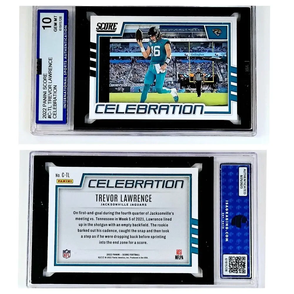 TREVOR LAWRENCE CELEBRATION SCORE GEM MINT 10 PANINI #C-TL 2022 Jaguars!